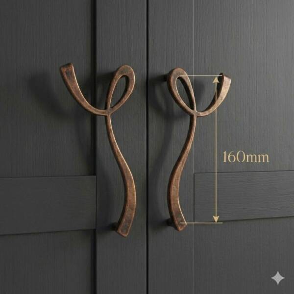 Sese 171 Modeli Sol Antik Bakır Kulp (171-160-100) - 2