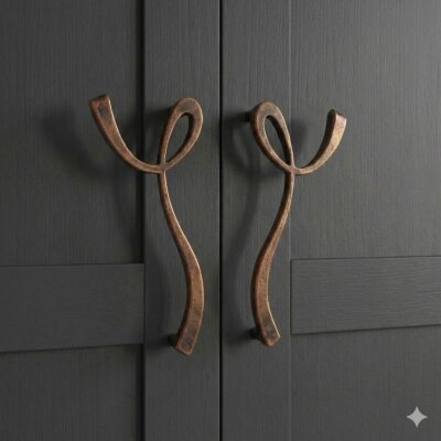 Sese 171 Modeli Sol Antik Bakır Kulp (171-160-100) - Sese