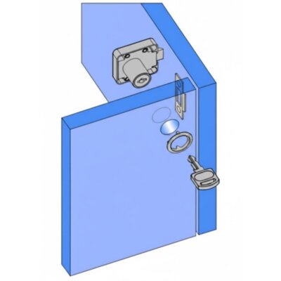 Sese 22mm Çekmece Kilidi Siyah (805-01-06-02) - 6