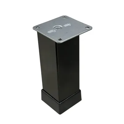 Eroğlu Düz Metal Ayak 40x40mm 12cm Siyah (401-01-12-02) - 1