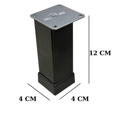 Eroğlu Düz Metal Ayak 40x40mm 12cm Siyah (401-01-12-02) - Eroğlu (1)