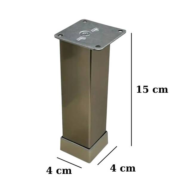 Eroğlu Düz Metal Ayak 40x40mm 15cm Inox (401-01-15-53) - 2
