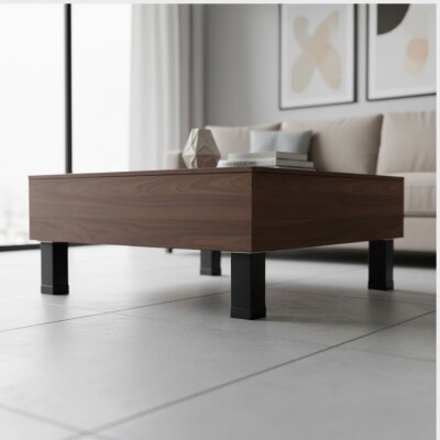 Eroğlu Düz Metal Ayak 40x40mm 15cm Siyah (401-01-15-02) - Eroğlu