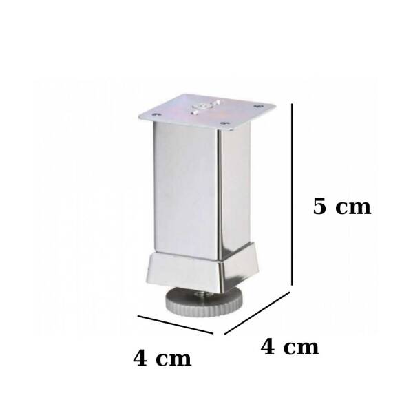 Eroğlu Düz Metal Ayak 40x40mm 5cm Krom (401-01-5-18) - 2