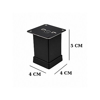 Eroğlu Düz Metal Ayak 40x40mm 5cm Siyah (401-01-5-02) - 4