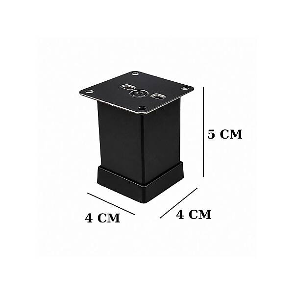 Eroğlu Düz Metal Ayak 40x40mm 5cm Siyah (401-01-5-02) - 4