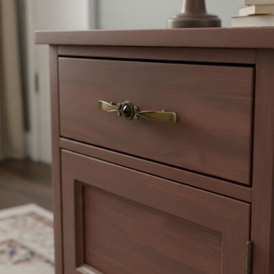 Tomurcuk Porselen Antik Sarı/Siyah Mobilya Kulbu 96mm Kulp (198-39-96-94) - Tomurcuk Porselen