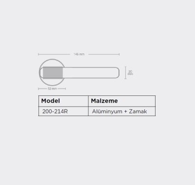 Sese Alya Modeli Rozetli Wc Kapı Kolu Siyah (200-214R-02-02) - 5