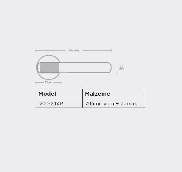 Sese Alya Modeli Rozetli Wc Kapı Kolu Siyah (200-214R-02-02) - 5