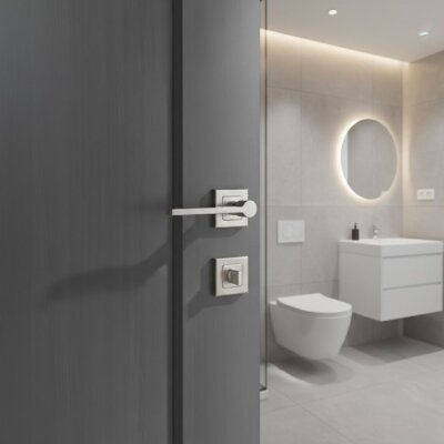 Sese Argun Wc Kare Saten Rozetli Kapı Kolu (200-258R-02-53) - Armax