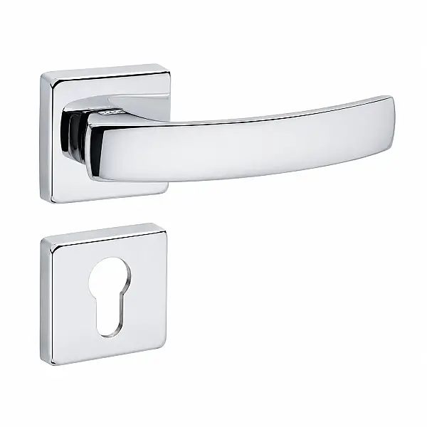 Sese Arya Modeli Yale Rozetli Dış Kapı Kolu Krom Renk (200-202R-03-18) - 2
