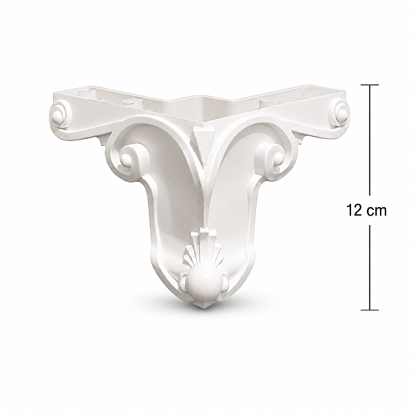 Sese 12cm Beyaz Aslan Ayak Plastik Mobilya Ayağı (401-28-10-01) - 2