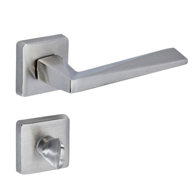 Sese Ayla Modeli Kare Rozetli Wc Kapı Kolu Saten (200-242R-02-53) - 1
