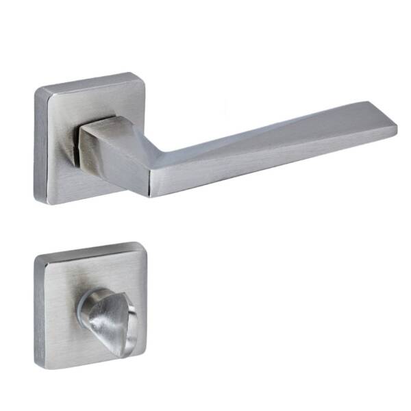 Sese Ayla Modeli Kare Rozetli Wc Kapı Kolu Saten (200-242R-02-53) - 1