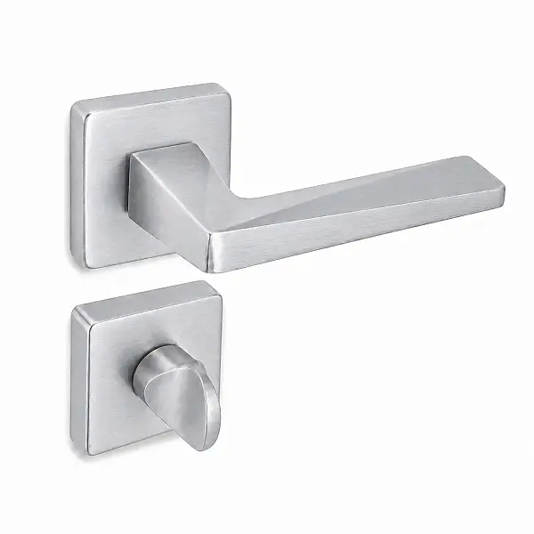 Sese Ayla Modeli Kare Rozetli Wc Kapı Kolu Saten (200-242R-02-53) - 2