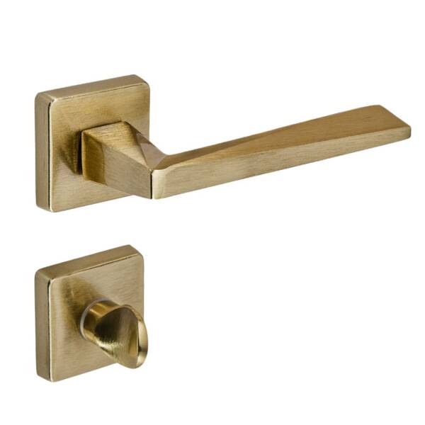 Sese Ayla Modeli Rozetli Wc Kapı Kolu Titanyum (200-242R-02-05) - 3