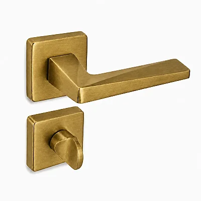 Sese Ayla Modeli Rozetli Wc Kapı Kolu Titanyum (200-242R-02-05) - Sese (1)