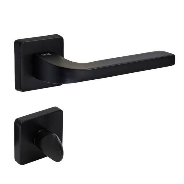 Sese Aysu Modeli Kare Rozetli Wc Kapı Kolu Siyah (200-241R-02-02) - 1