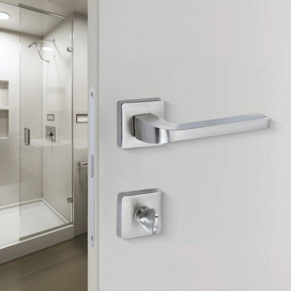 Sese Aysu Modeli Rozetli Wc Kapı Kolu Nikel Saten (200-241R-02-53) - 1
