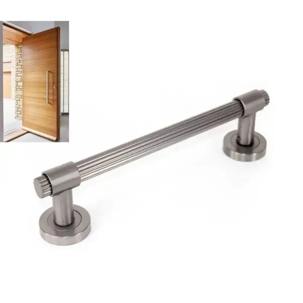 Sese Bade Modeli Çekme Kapı Kolu Antrasit Renk Kol 80cm (202-50-80-54) - 1