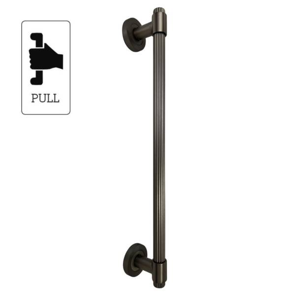Sese Bade Modeli Çekme Kapı Kolu Antrasit Renk Kol 40 cm (202-50-40-54) - 1