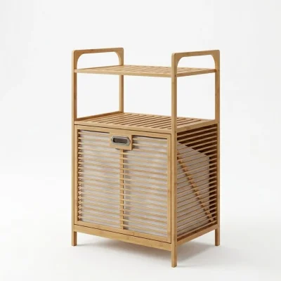 Sese Bambu Büyük Boy Raflı Çamaşır Sepeti (PNL-B9193 PC) - SESE (1)