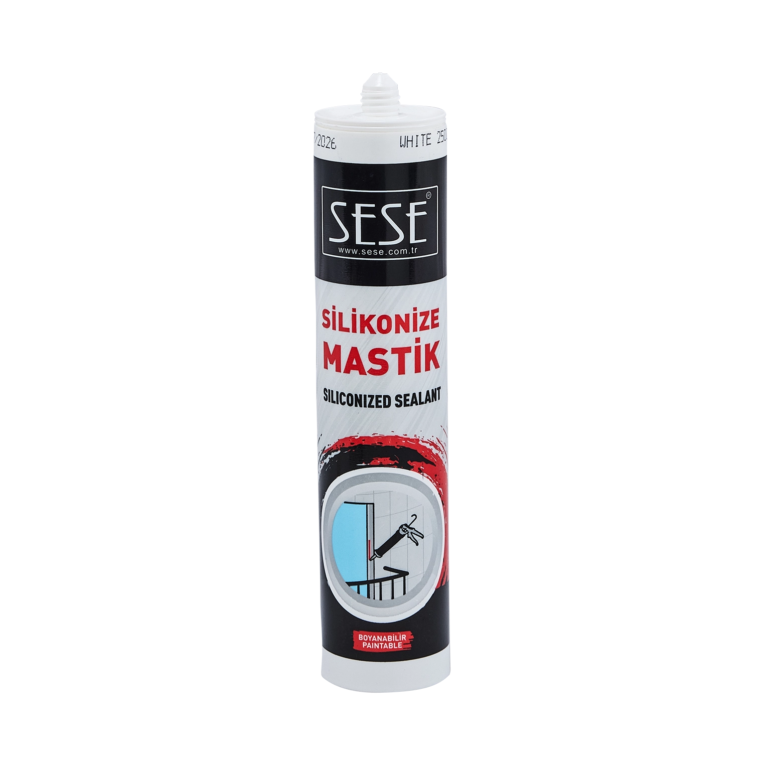 Sese Silikonize Beyaz Mastik 500gr (SS800-04) - 1