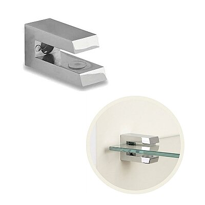 Sese Cam Raf Tutucu Köşeli 10mm Etajer Tutucu 2113 (RAF88) - Sese