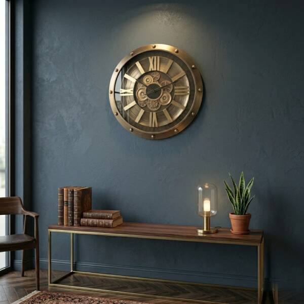 Sese Çarklı Duvar Saati 65,5 cm (PNL-SA2086) - 1