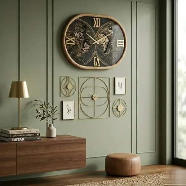 Sese Çarklı Duvar Saati 70x50 cm (PNL-SA2051) - 1