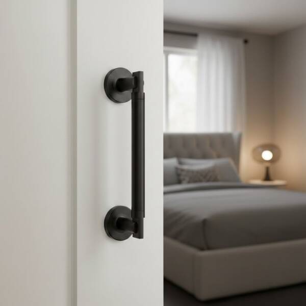 Sese Çekme Kapı Kolu Siyah Kol 25cm Ekonomik (202-03-25-02) - 1