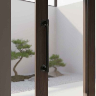 Sese Çekme Ekonomik Kapı Kolu Siyah Kol 30cm (202-03-30-02) - Sese