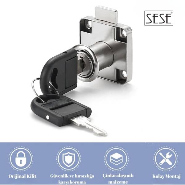 Sese Çekmece Kilidi Anahtarı Kırılan Kilit (805-01-02-19) - 3