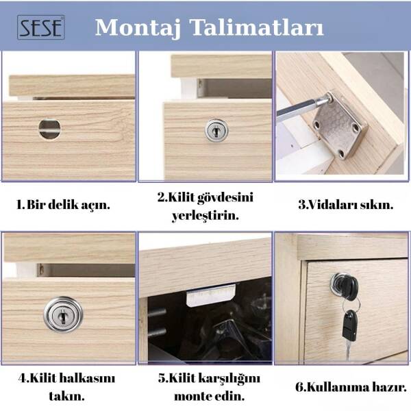 Sese Çekmece Kilidi Anahtarı Kırılan Kilit (805-01-02-19) - 5