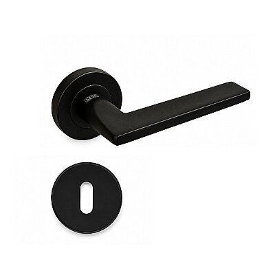 Sese Defne Modeli Rozetli Wc Kapı Kolu Siyah Renk (200-212R-02-02) - Sese (1)