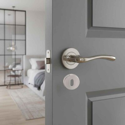 Sese Deniz Modeli Kapı Kolu Nikel Saten (200-101R-21/53) - Sese