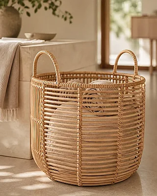 Sese Doğal Hasır Sepet 35*35 cm (4912553) - 1