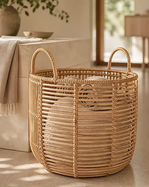 Sese Doğal Hasır Sepet 35*35 cm (4912553) - 1