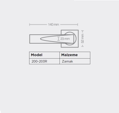 Sese Duru Modeli Yale Rozetli Dış Kapı Kolu Inox Renk (200-203R-03-53) - 2