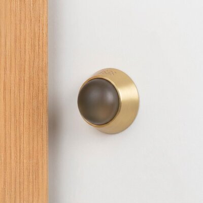 Sese Duvar Tampon (Stoper) Altın Şeffaf Vidalı (210-12-16/88) - Sese