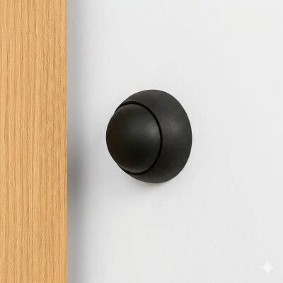 Sese Duvar Tamponu Siyah/Siyah Kapı Stoperi (210-12-02/02) - Sese