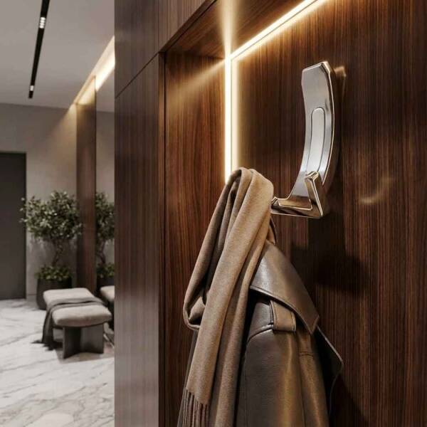 Sese Elbise Askısı Krom/Mat Krom Renk Portmanto Askısı (20-02-18/24) - 1