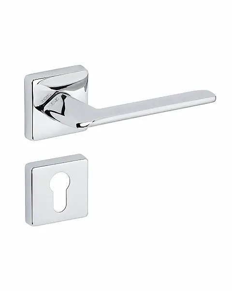 Sese Eliz Modeli Yale Rozetli Dış Kapı Kolu Krom Renk (200-201R-03-18) - 3