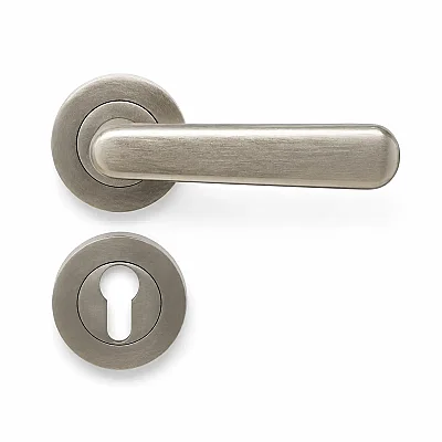 Sese Esin Modeli Yale Rozetli Dış Kapı Kolu Inox Renk (200-261R-03-53) - Sese (1)