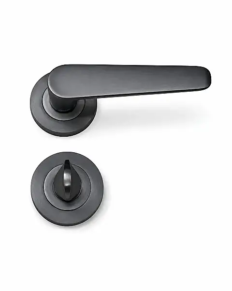 Sese Evin Modeli Rozetli Wc Kapı Kolu Antrasit (200-243R-02-54) - 2