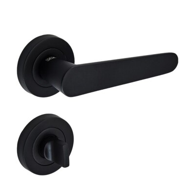Sese Evin Modeli Rozetli Wc Kapı Kolu Siyah (200-243R-02-02) - 1