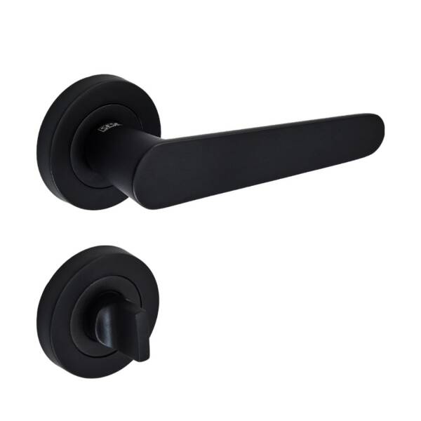 Sese Evin Modeli Rozetli Wc Kapı Kolu Siyah (200-243R-02-02) - 1