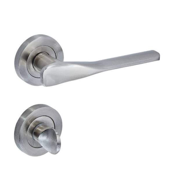 Sese Ezgi Modeli Rozetli Wc Kapı Kolu Nikel Saten (200-240R-02-53) - 1