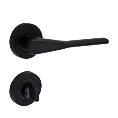 Sese Ezgi Modeli Rozetli Wc Kapı Kolu Siyah (200-240R-02-02) - 1