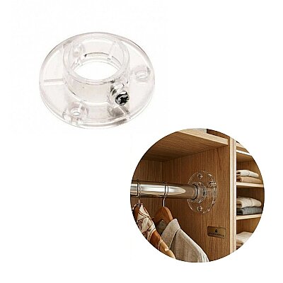 Sese Askı Borusu Flanşı Yuvarlak Şeffaf 25mm (253-05-02-88) - 1